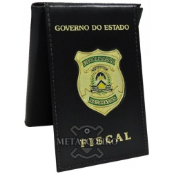 CARTEIRA EM COURO COM BRASÃO EM METAL DA NATURATINS