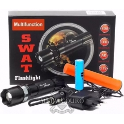 MINI LANTERNA SWAT ALUMINIO PTO C/LED-ESPECIAL