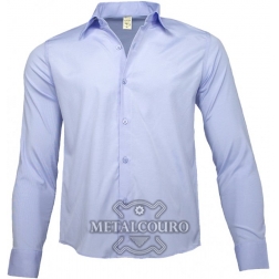 CAMISA SOCIAL MANGA LONGA AZUL CLARO -GCM