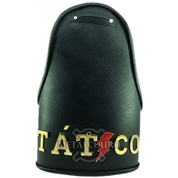 BRAÇAL EM COURO COM LETRAS EM METAL DOURADO - TÁTICO