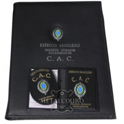 KIT C.A.C PRETA - PASTA + CARTEIRA + DISTINTIVO