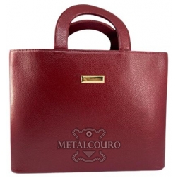 BOLSA COURO VERMELHA