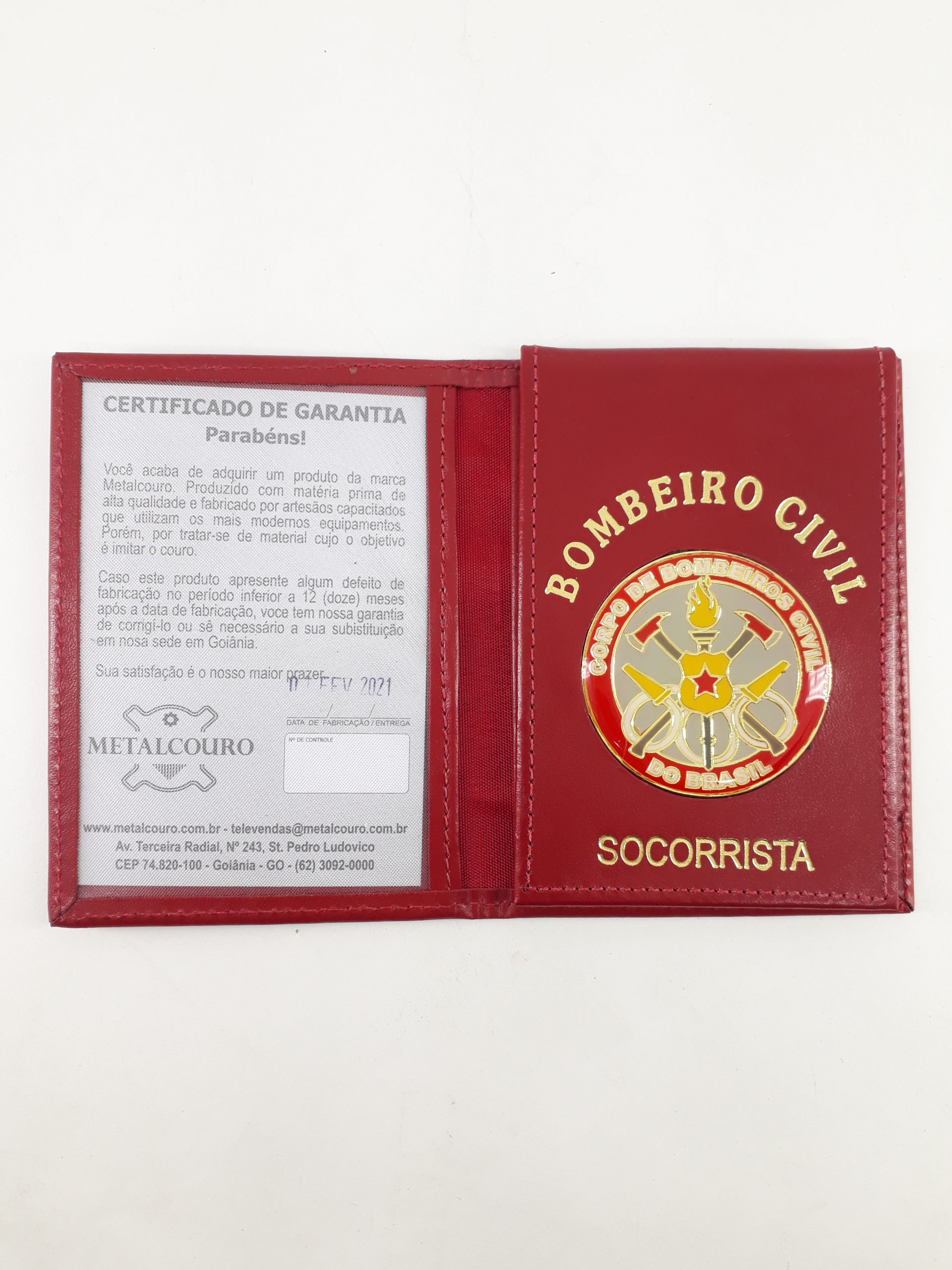 Carteira De Brigadista Ou Bombeiro Civil | Metalcouro